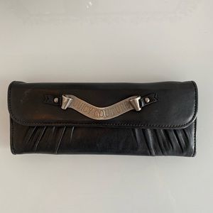 Juicy Couture Black Leather Clutch/Wallet